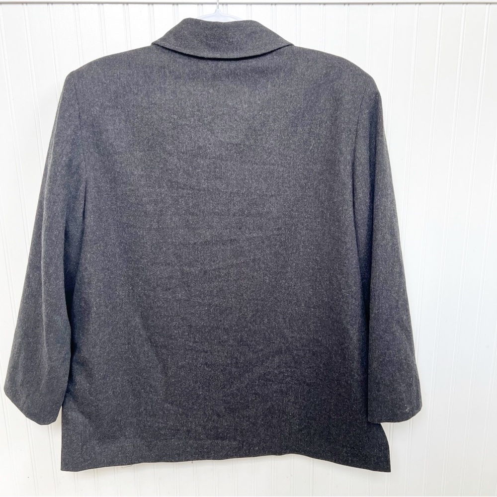 Pendleton Dark Gray 100% Virgin Wool Button Front… - image 2